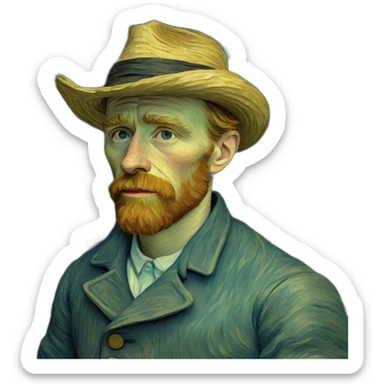 La noche estrellada de van gogh sticker