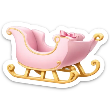 light pink sleigh sticker