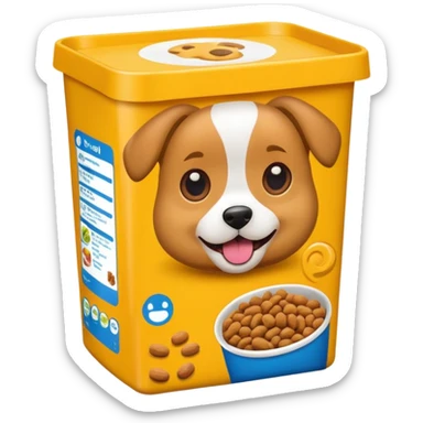 dog food packaging emoji sticker