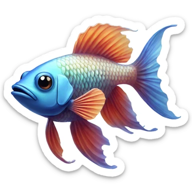Very old beta fish sticker