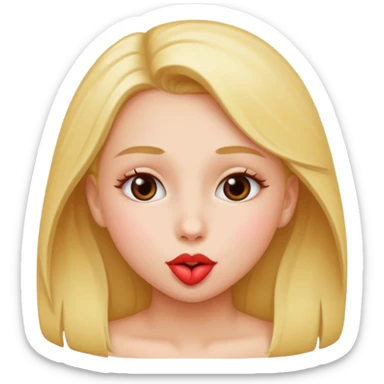 Girl send kiss sticker