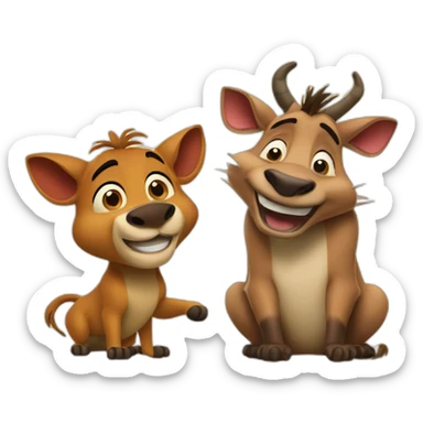 timon and pumba sticker