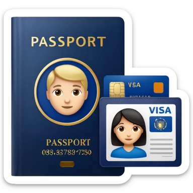 passport and visa sticker