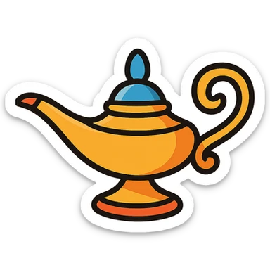 Aladdin's lamp sticker