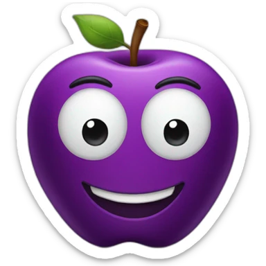 The purple apple sticker