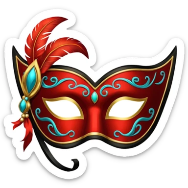 
masquerade mask sticker