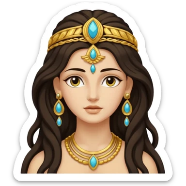una diosa de la época púnica, de alto rango y de estatura media sticker