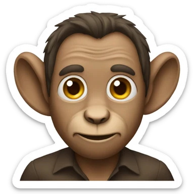 monkey-investor with big ears sticker
