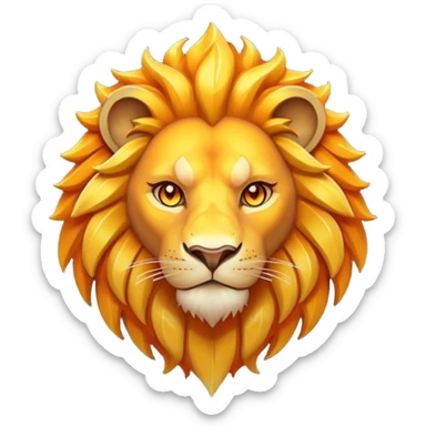 Pokemon legendary laranja and yellow crystal lion sticker