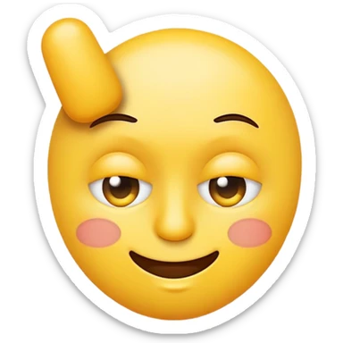A yellow emoji side eye with middle finger sticker