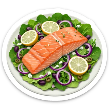 salmon salad  sticker