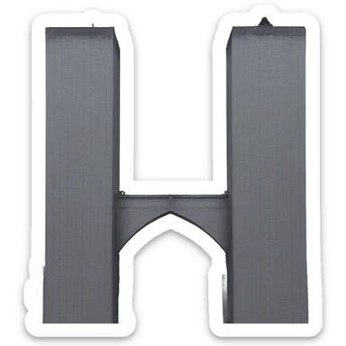 The twin towers in NyC with eyes and arms sticker