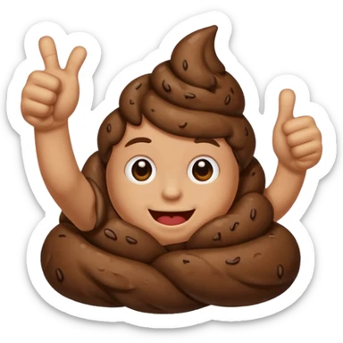 Poop thumbs up sticker
