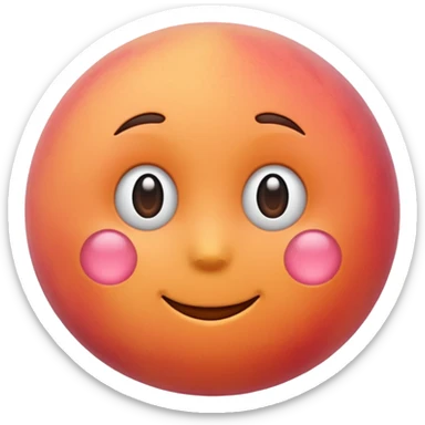 Peach emoji butt sticker