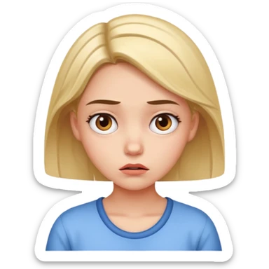 girl with puzzled expression emoji sticker