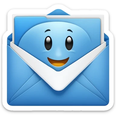 transparent white folder with a envelope with name Henry Ballester sticker