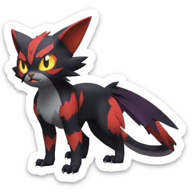 Noivern-Litten-Zorua full body sticker