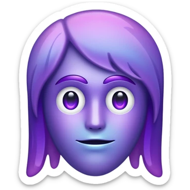 glitter cian and purple phantom sticker