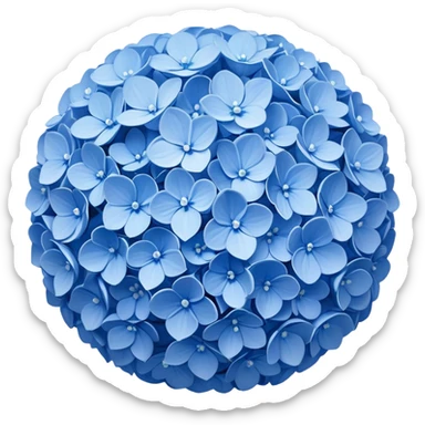 hydrangea flower sticker