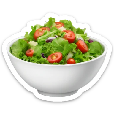 Salad on white bowl sticker