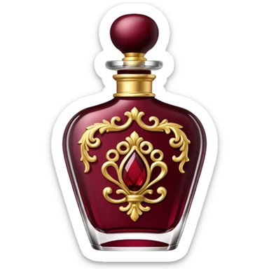 burgundy perfume sticker