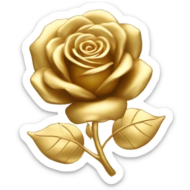 gold rose 2d logo sticker