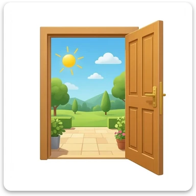 Open door to sunshine sticker