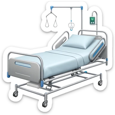 hospital bed from top angle sticker