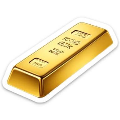 Gold bar 18K emoji sticker