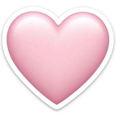 Light pink love heart sticker