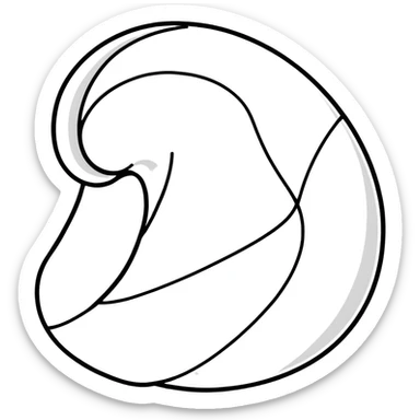 curvy stylish white X sticker