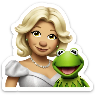 Miss Piggy & Kermit the Frog sticker