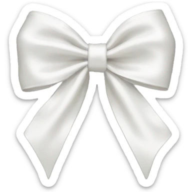 white satin bow sticker