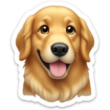 Golden retriever roll sticker
