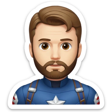 captain america criss evans bearded  sticker