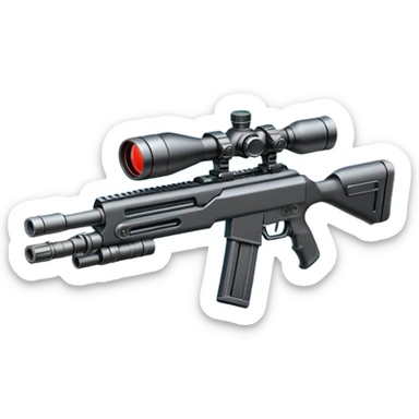 tech sniper rifle with laser scope sticker