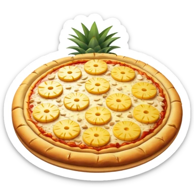 pine apple pizza sticker