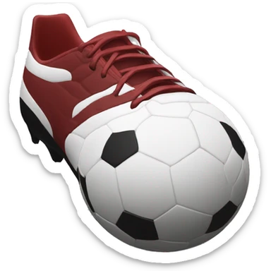 Soccer boots that are dark red sticker