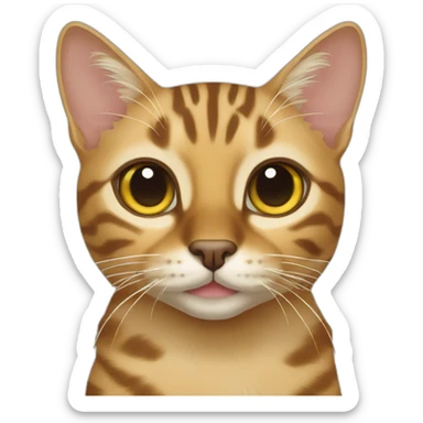 curly-blonde-bengal-cat sticker
