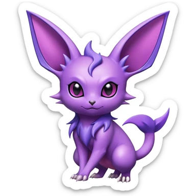 Cool Edgy Shiny Noibat-Espeon-Nidorino-hybrid  full body sticker