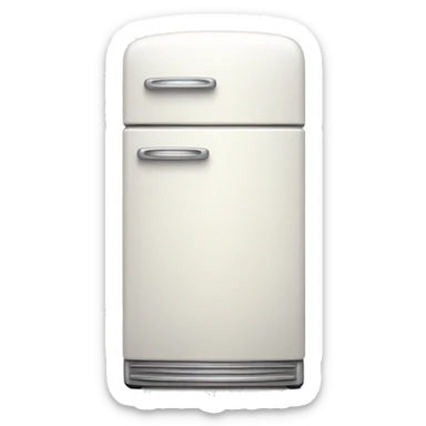 white vintage fridge sticker