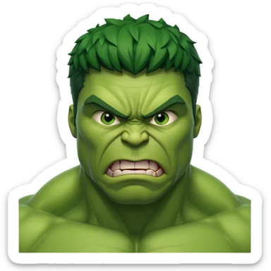 hulk comic book face only sticker