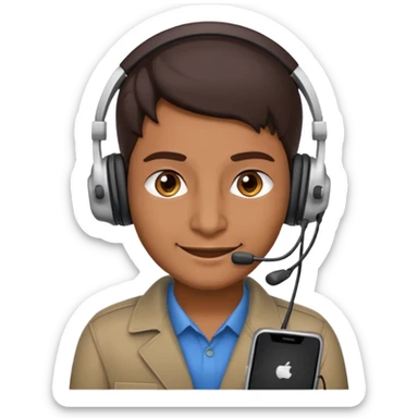 phone scammer from pakistan with smirk and brown skin sticker