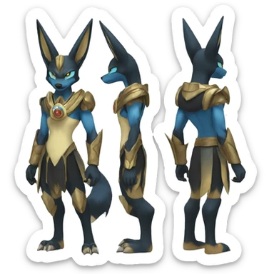 Lucario-Anubis-Zeraora full body sticker