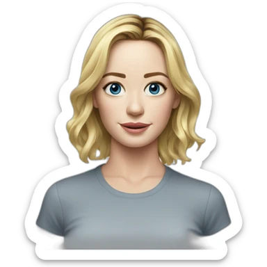 blonde Emily blunt wearing tee sticker