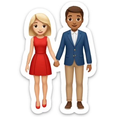 Soulmates on a date in paris sticker