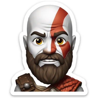 Kratos of god of war sticker