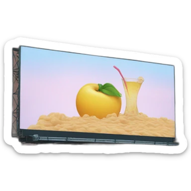 an advertisement billboard sticker