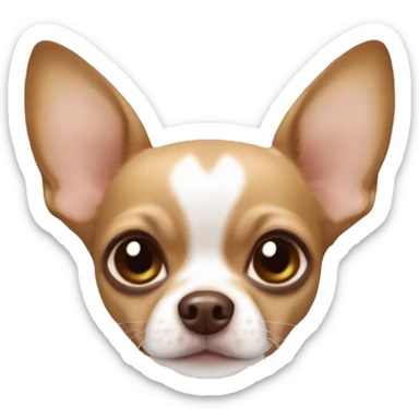 Brown apple head Chihuahua ￼ sticker