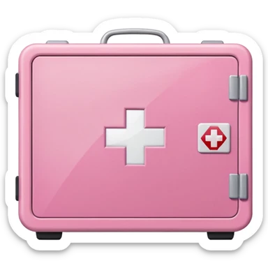 
pink first aid cabinet front glass sticker